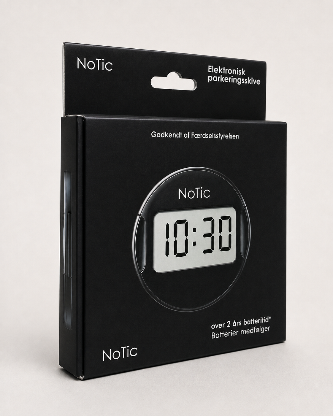 NoTic elektronisk parkeringsskive i emballage