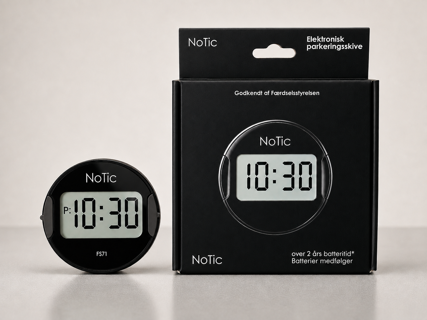 NoTic elektronisk parkeringsskive med emballage